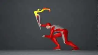speed skater. Handmade animation