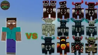Herobrine (Clash Force Craft) vs Warden Plus (Warden's) | Minecraft Bedrock | MobBattle
