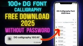 100+ Dg calligraphy fonts free download || New dg font download || best fonts