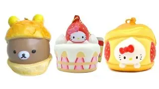 Hello Kitty & Rilakkuma Puff Squishy [ASMR Squeezing Squishy No Music]