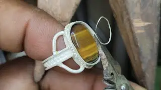 How to make ring with silver wire 🐅 Tiger ring making ! Tiger ring jewellery