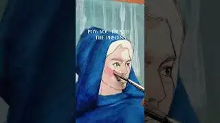DAY-4 pov: you TRUST the process🌱 #portraitpainting  #gouache #himigouache #artist