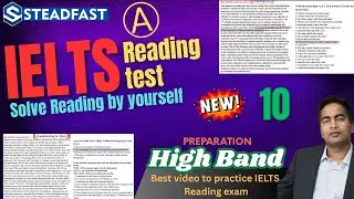 IELTS Reading Practice Test 10 | Answers | High Band  | Watch the full video | Steadfast#ielts#viral