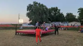 VD Vic Douglas w/ Rev. Wombat vs Ryan Romantic. MWA Pro Wrestling. Essex, IA. 1 Sept 2023
