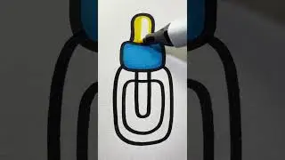 How to Draw a Baby Bottle with Alcohol Markers - A Relaxing Art Therapy