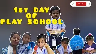 1st DAY of SCHOOL / play school 🎒 Mini village play school /Joy saha/sanupriya