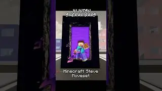 MINECRAFT STEVE MOVE IN JUJUTSU SHENANIGANS #roblox #jjk #jujutsukaisen #memes #shorts #anime