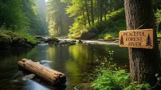 Flowing Stream River 🌊 Gentle Nature Sounds for Sleep, Focus, and Serenity #1848