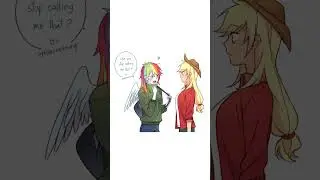 Комикс-дубляж &laquo;Имена питомцев&raquo; (милый/гордый) #appledash #mlp #comicdub #озвучка #applejack #rain...