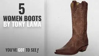 Top 10 Tony Lama Women Boots [2018]: Tony Lama Women's 1796-l Boot,Tan Saigets Worn Goat,7.5 B US