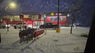 Driving in Alaska to get an $8 burger, with 8 inches of new snow.