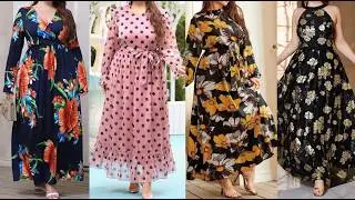 Unique Eye Catching Floral Long Outfit Ideas For Plus Size Women