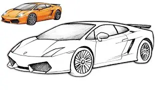 How to Draw a Lamborghini Gallardo Step by Step Easy Supercar Drawing