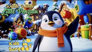 Waddle Waddle Little Penguin - Fun Kids Song! Dance, Clap & Slide with Penguin!