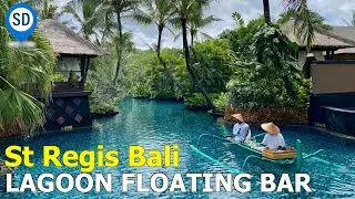 Nusa Dua Bali Luxury Hotel - St Regis Resort - Lagoon Pool Floating Bar Service