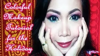 Colorful Makeup Tutorial for Holiday 2016 | Cykaniki