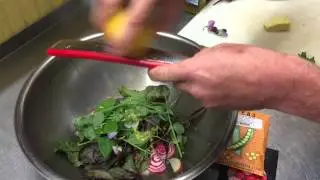 Farm-To-Table: Healthy Salad with Beets and Pea Sprouts