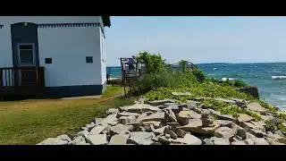 Crazy wind at Tibbetts Point, Cape Vincent July 17, 2025