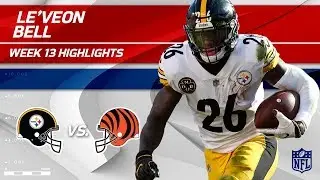 Le'Veon Bell's 182 Total Yards & 1 TD vs. Cincinnati! | Steelers vs. Bengals | Wk 13 Player HLs