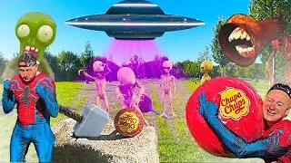 Giant Lollipop Monsters Battle
