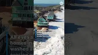 Hurricane Erin slams North Carolina's Outer Banks with waves and winds #Shorts