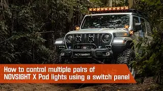How to control multiple pairs of Novsight X Series Pod lights using a switch panel?