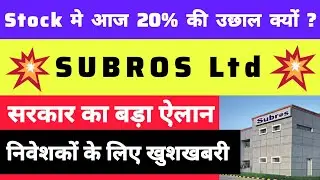 Subros Ltd share latest news 🔴 Subros 20% upper circuit why? 🔴 #time2invest #stockmarket #viral