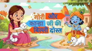 गौरी और कान्हा जी की भक्ति कहानी | Krishna Bhakti Cartoon | Kids Moral Story Hindi