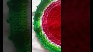 Cute Crochet Watermelon Table Mat | Summer Crochet Pattern🍉🧶#crochet#crochetwatermelon#summercrochet