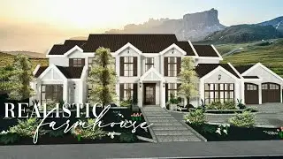 Bloxburg: Realistic Modern Farmhouse | No Large Plot | House Build