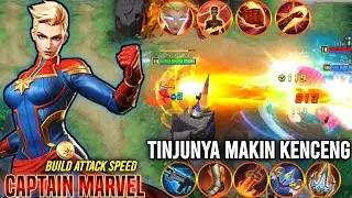 CAPTAIN MARVEL (ASSASSIN) PAKE BUILD ATTACK SPEED, DAMAGE TINJUNYA NAMBAH PARAH - MARVEL Super War