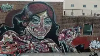 Street Art Drone 007 - Nychos | The Bushwick Collective
