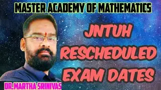 JNTUH rescheduled exams dates announced...