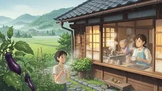 A Rainy 🌧️Village Morning | Ghibli-Style ASMR of Simple Daily Life 
