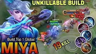 Miya Gameplay!! Unkillable Build!! Build Top 1 Global Miya ~ mlbb