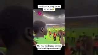 Football fans make fun of another fans phone during game 😢 #shorts #football