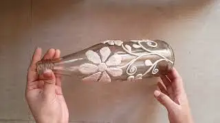 Simple Glass bottle Painting Idea| Easy glass bottle painting technique