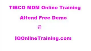 TIBCO MDM Online Training in USA