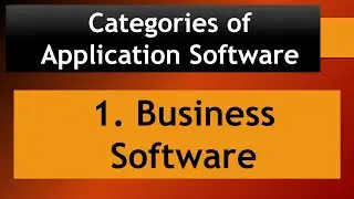3.5.1 Application software used in business domain or business  based application softwares.