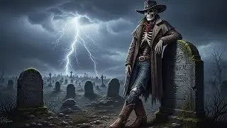 Dark Western Gothic Music Mix 4K | Skeletal Skull Cowboy Night Atmos
