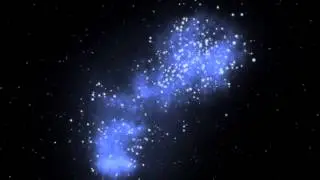 Simulation of Dark Matter Filament Shape (Galaxy Cluster MACS J0717)