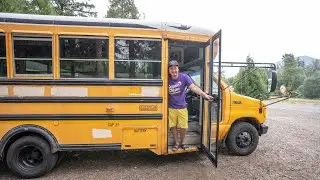 School Bus Home Door Conversion!