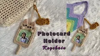 Easy!! 😻 Crochet Photocard Holder Keychain 😻 (Cat & Fish)