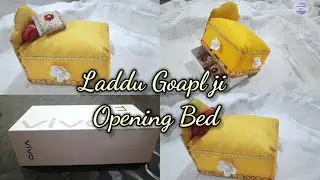 How to make Laddu Gopal Ji Bed at Home | Phone Box Opening Bed | लडूं गोपाल जी का बेड | Janmashtami