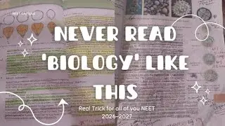 Never Read Biology Like This ❌ | NEET 2026 Smart Study Strategy 🔥
