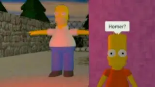Surviving HOMER SIMPSON in ROBLOX