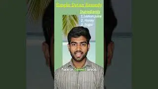 DIY Detan Scrub for Glowing Skin | Lemon Honey Sugar Remedy #Shorts