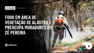 Fogo em &aacute;rea de vegeta&ccedil;&atilde;o se alastra e preocupa moradores do Z&eacute; Pereira