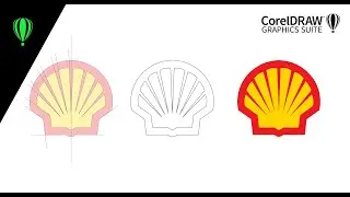 CorelDRAW tutorial - how to draw Shell logo