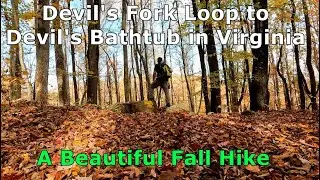 Hiking Devil's Fork to Devil's Bathtub in Virgina (Fall Hike)